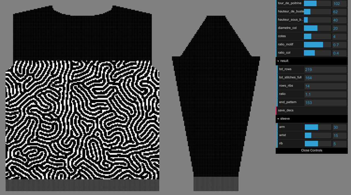 Application d'aide à la conception de jolis pulls tricotés ratés